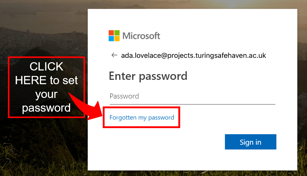 Forgotten my password