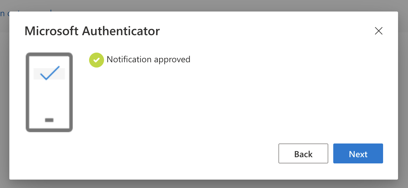 Authenticator app test approved