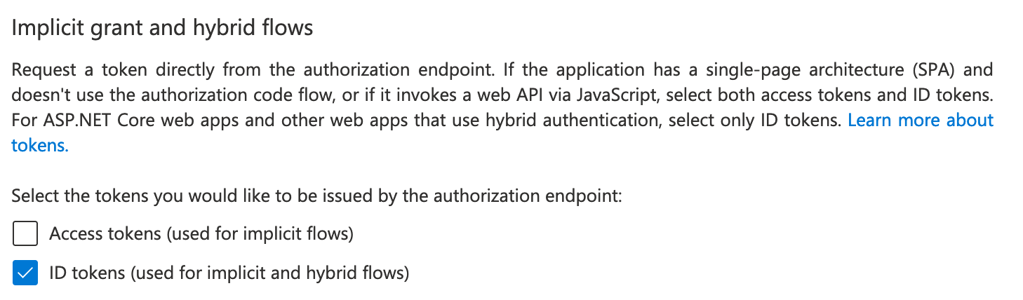 AAD app registration