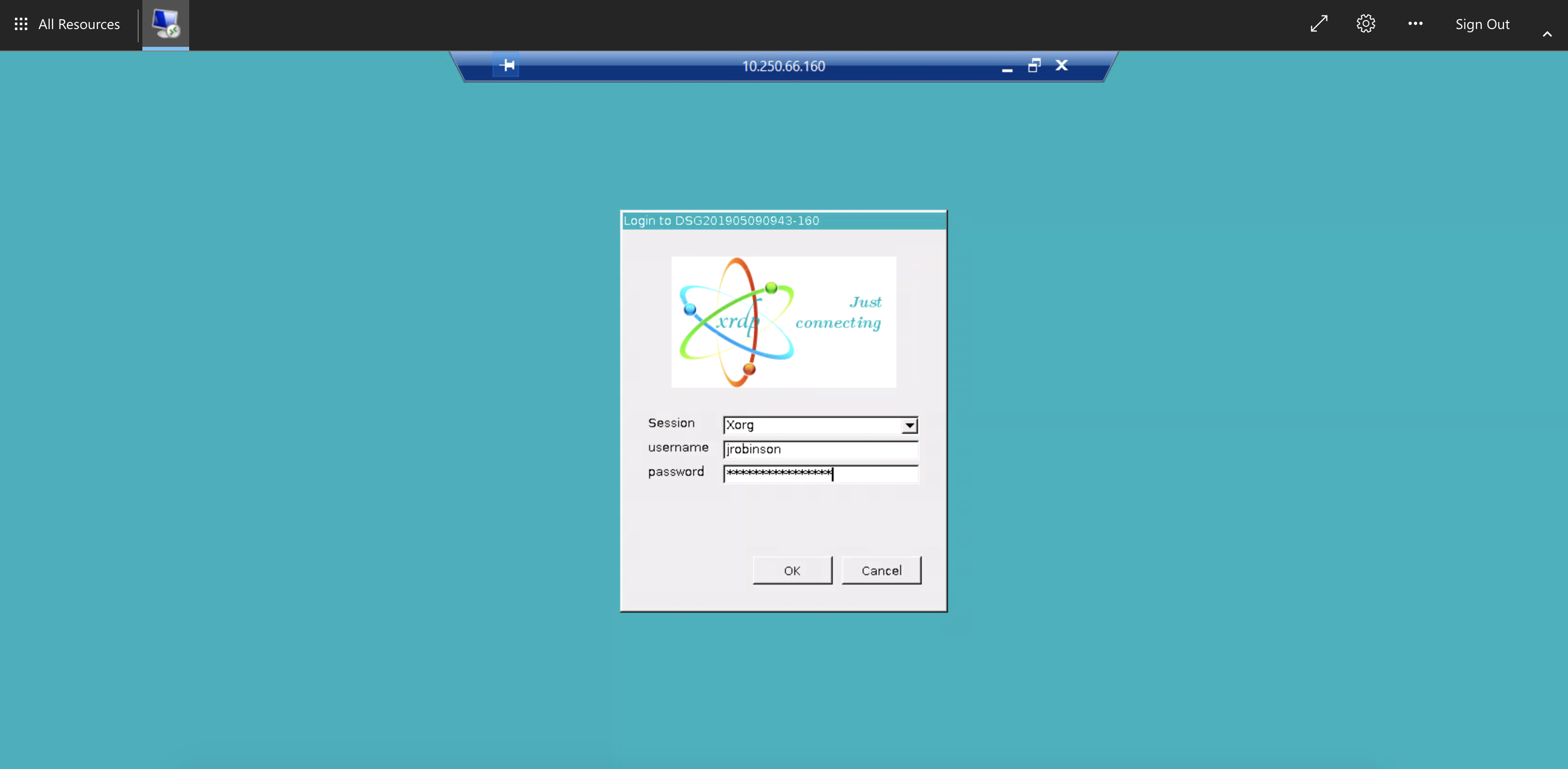 SRD login screen