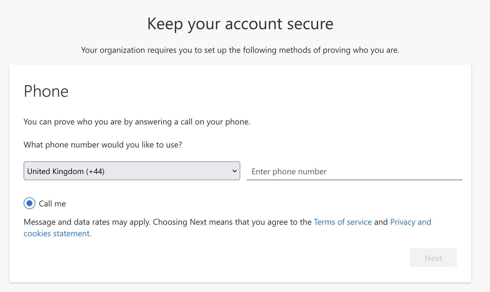 Additional security verification