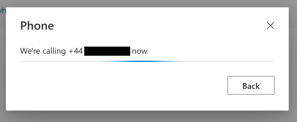 Verifying phone number