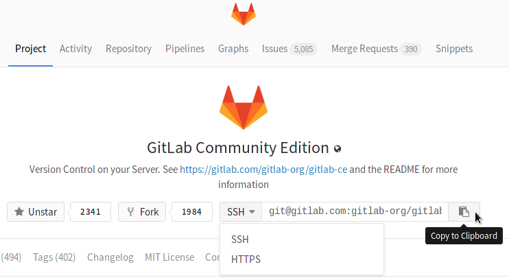 Clone GitLab project