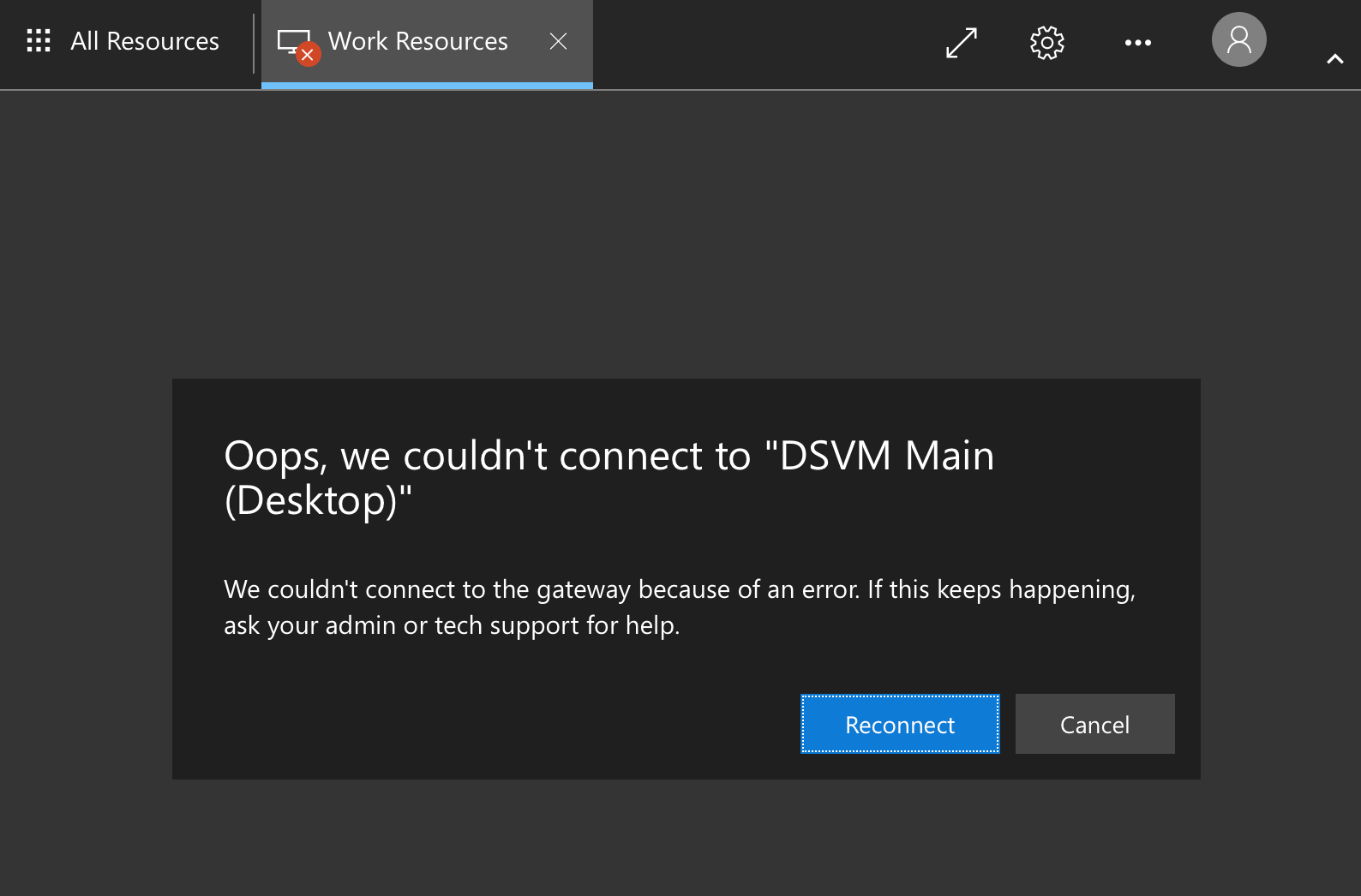 SRD connection failure