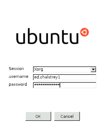 SRD login screen