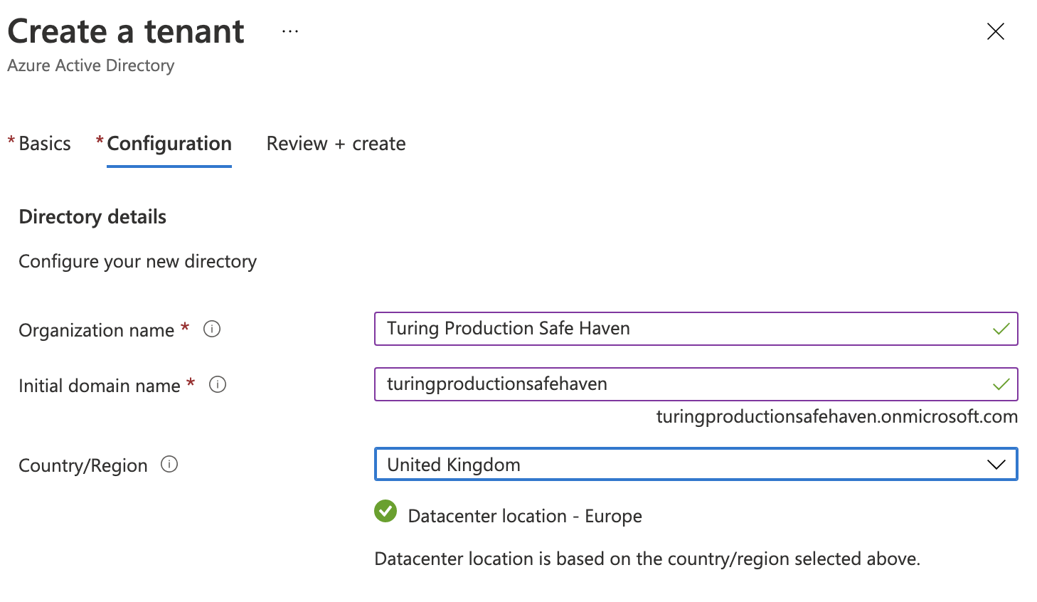 Microsoft Entra ID creation