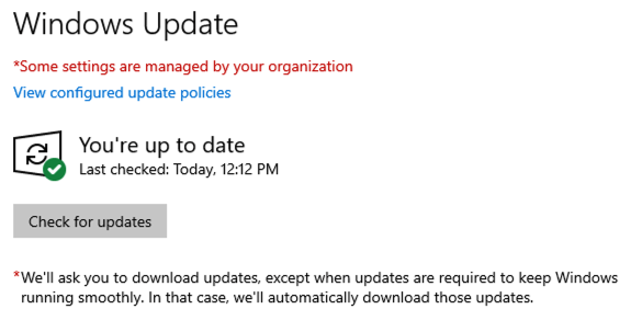 SHM DC update allowed